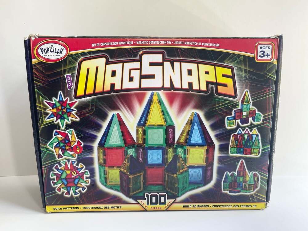 Popular Playthings MagSnaps 100 Piece Magnetic Building Set